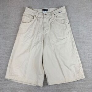 VTG Guess Jeans Baggy Shorts Mens 20 Beige Wide Leg 90s Skater Grunge Street USA